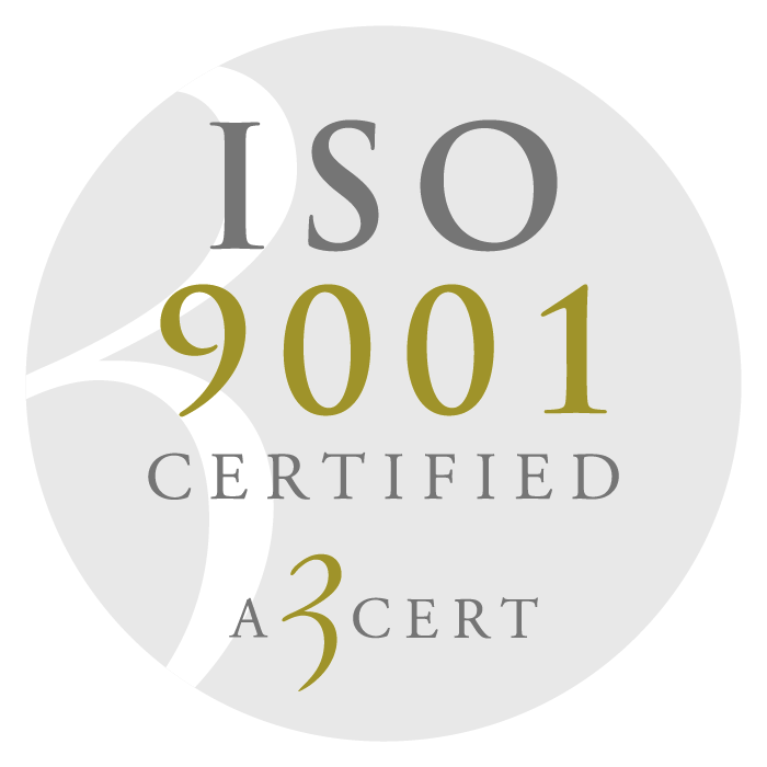 Logo for ISO 9001 sertifisering